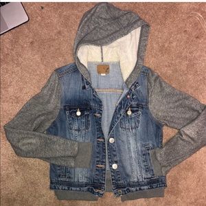 American Eagle denim Hoodie Jacket